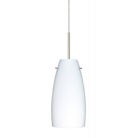 Besa Lighting Besa Tao 10 Pendant Satin Nickel Opal Matte 1x100W Medium Base 1JC-151207-SN